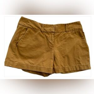 Ann Taylor Loft 100% Cotton Chino Shorts Yellow Butterscotch Tan Women's 2 EUC‎